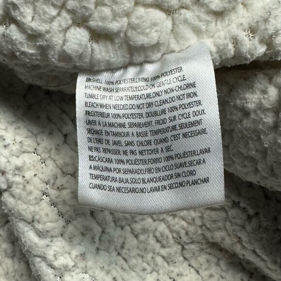 THE COMFY Oversized Microfiber Sherpa Wearable Cozy Blanket One Size Blue Beige - Picture 5 of 5